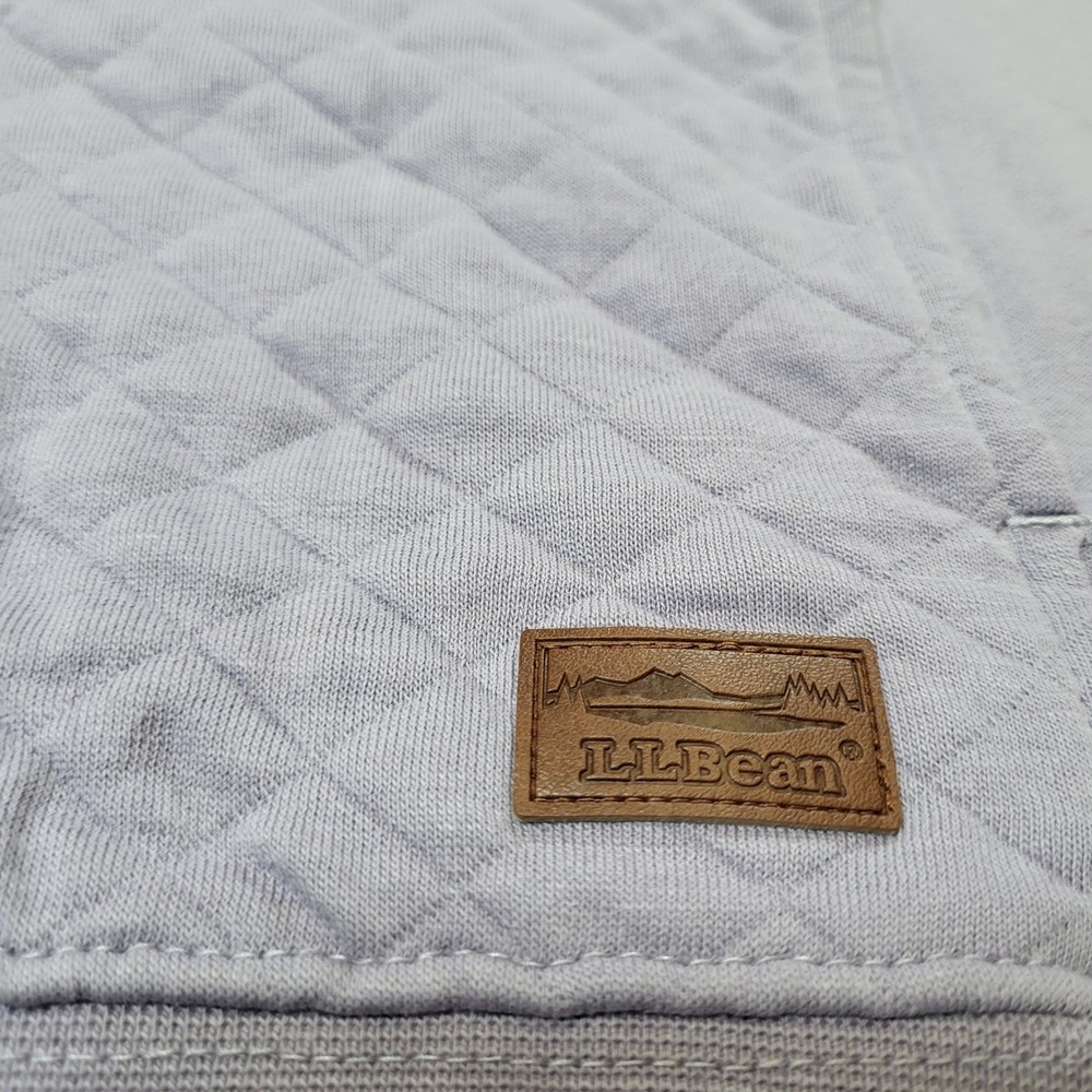 LL Bean Womens 1X Plus Quilted Quarter Zip Pullover Lavender Purple Pockets - Picture 5 of 12